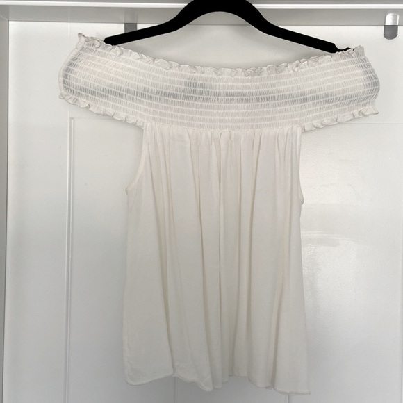 NWOT Forever 21 Cropped Elastic Off Shoulder Top | Size L - Picture 4 of 6